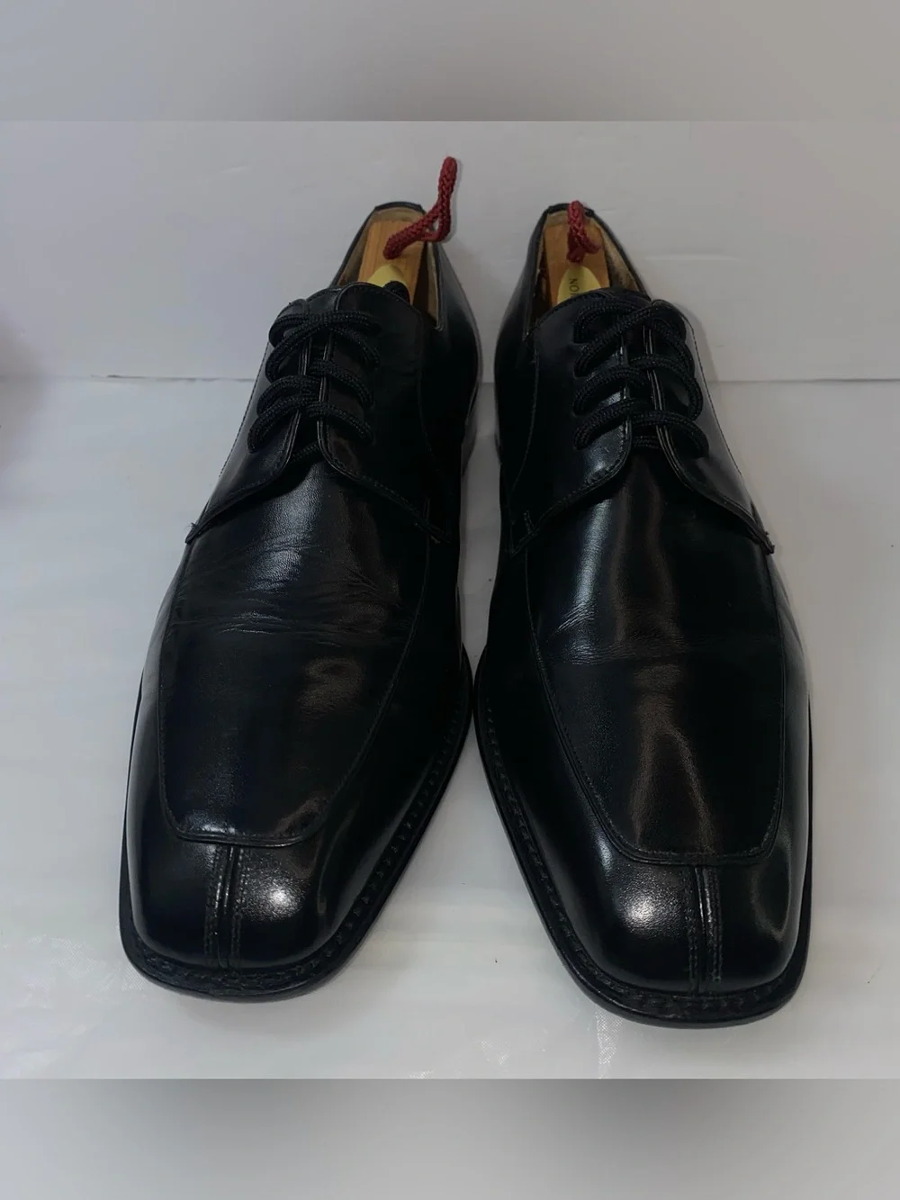 Mezlan Carmichael Mens 8.5W Black Leather Split Toe Derby Dress Shoes